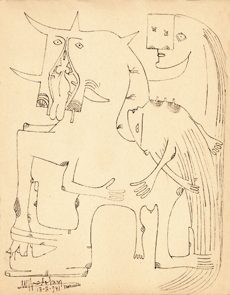 Sans titre, [Fata morgana] S&eacute;rie Carnets de Marseilles, 1941